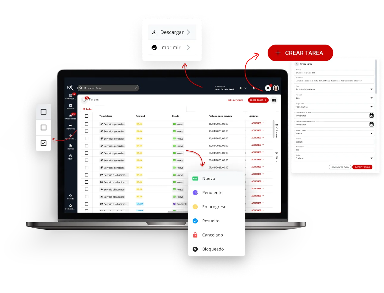 App tareas de Pxsol
