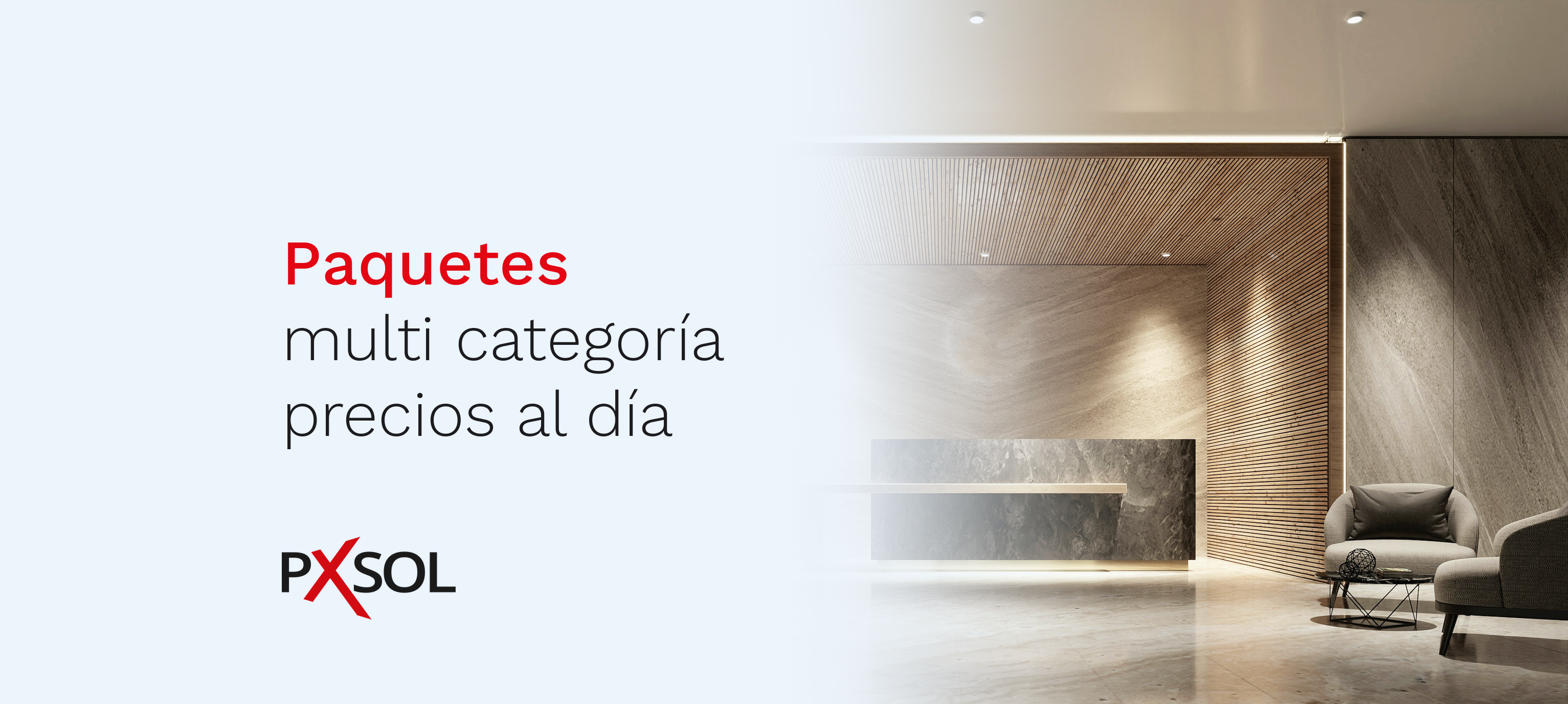 Paquetes con varias categorías y precios siempre alineados