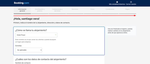 como cerar una cuenta en booking