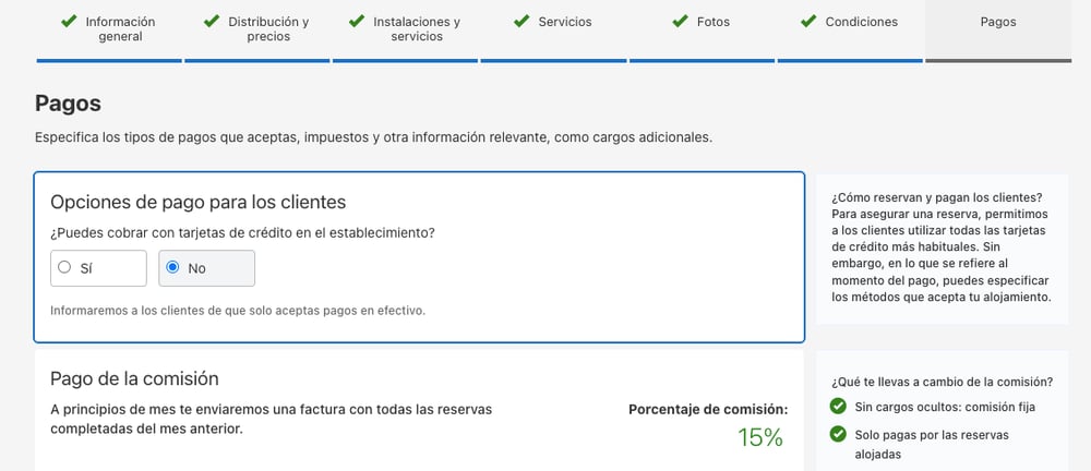comision de booking