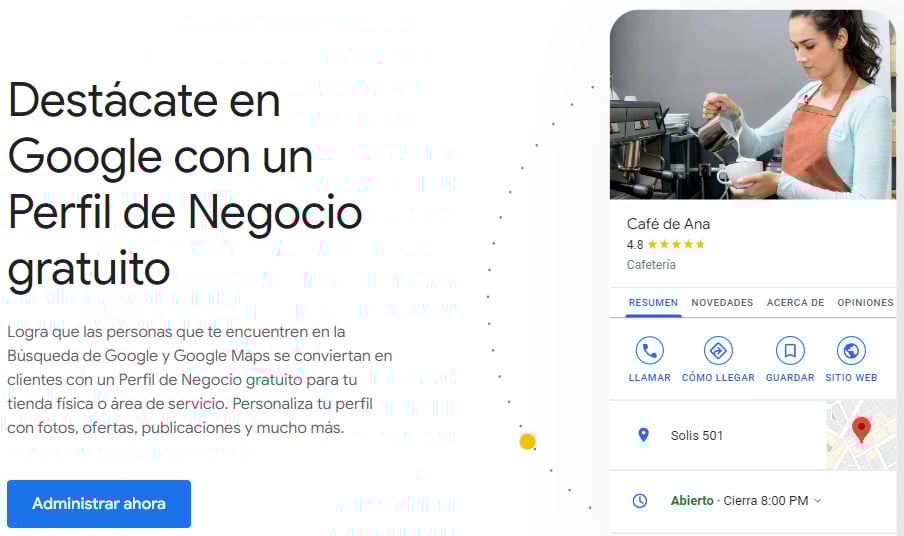 perfil de negocio en google