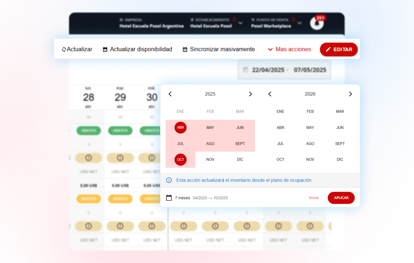 1. Novedades en Tarifas y Disponibilidad