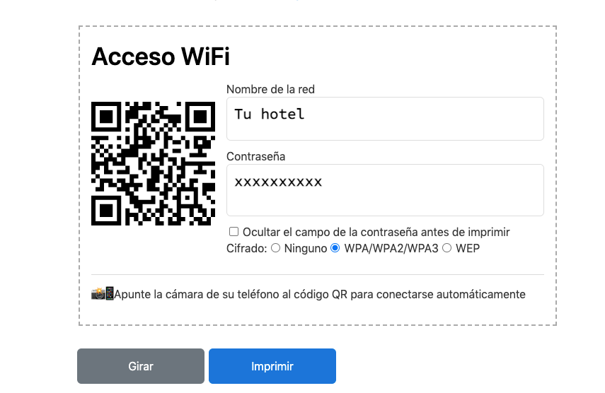como crear un código QR para la red wifi de tu hotel
